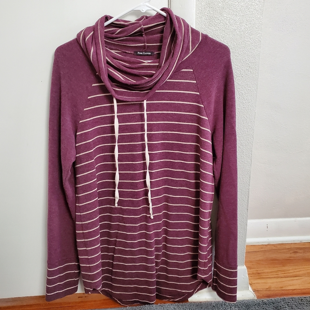 Pink Clover Plum Sweater Tunic Top